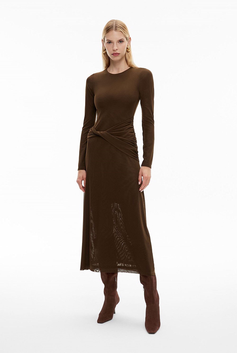 knee length dresses for ladies Mesh Cocoa Dress main image 0