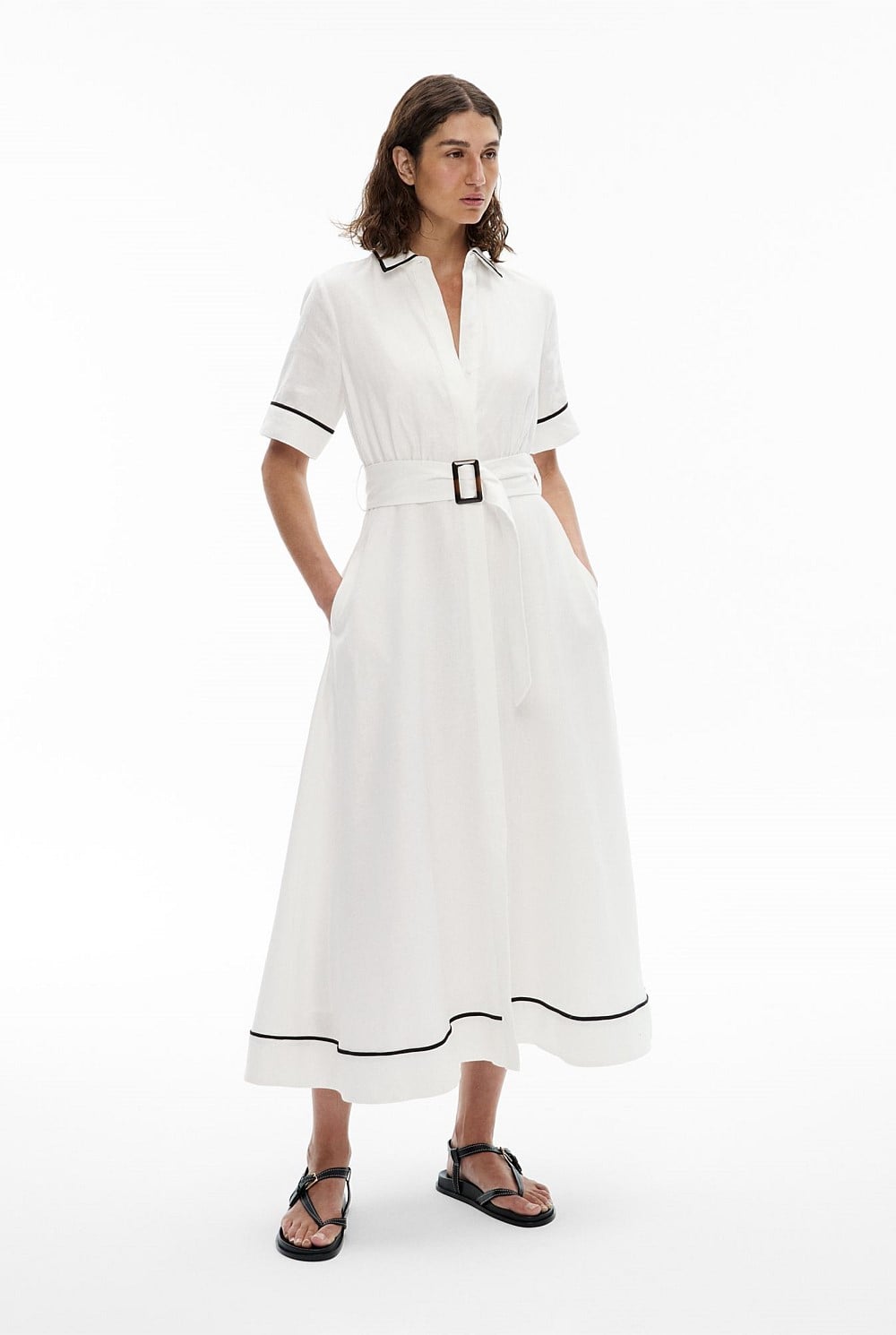 Fresh White Contrast Maxi Dress - Women's Christmas Party Dresses | Witchery