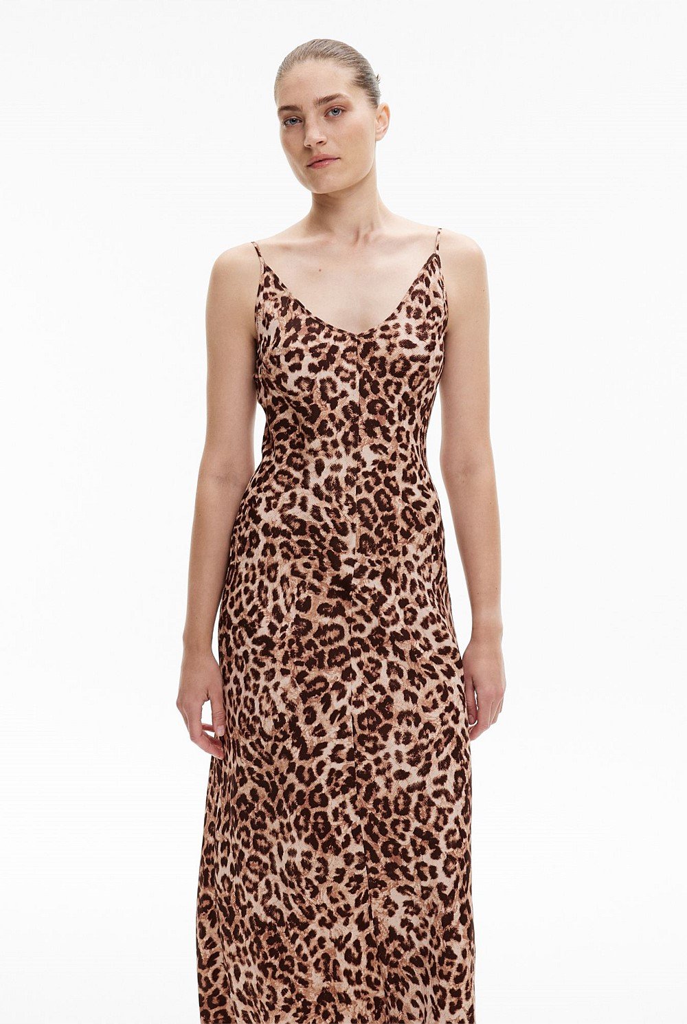 Slip Dress Leopard Print Dress Womens Maxi Slip Dress