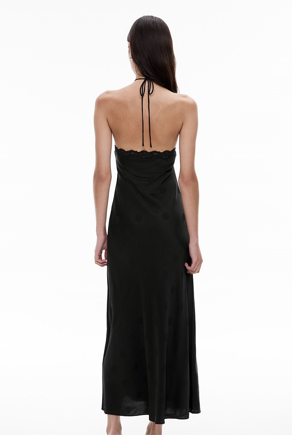 Black Spot Spot Halter Dress - Women's Black Dresses | Witchery Black Spot Spot Halter Dress - Women's Black Dresses | Witchery