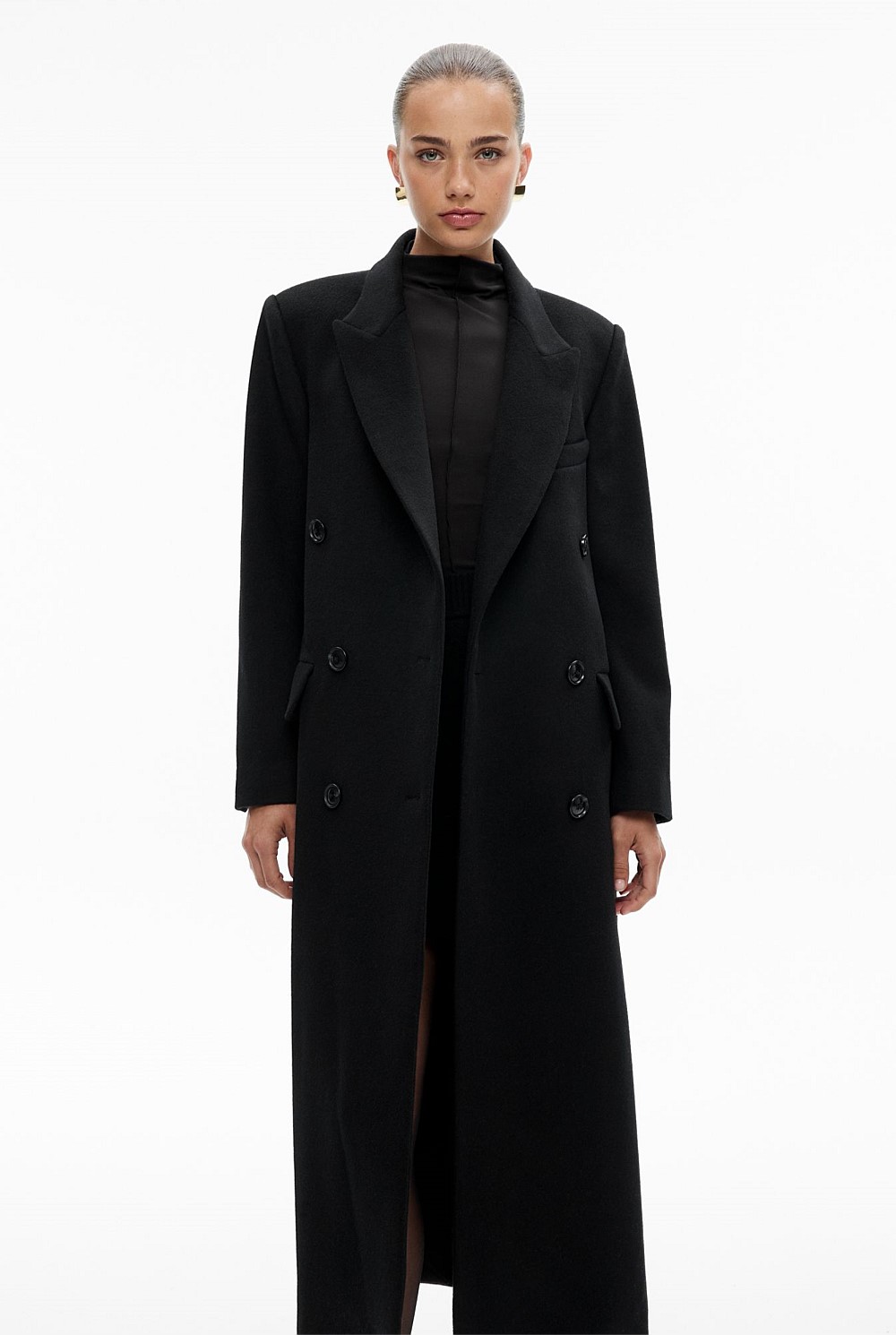 ジャケット・アウター VEIN WO DOUBLE MELTON MAXI COAT - BLACK Sacai Wool Melton X Puffer | Saks Fifth Avenue