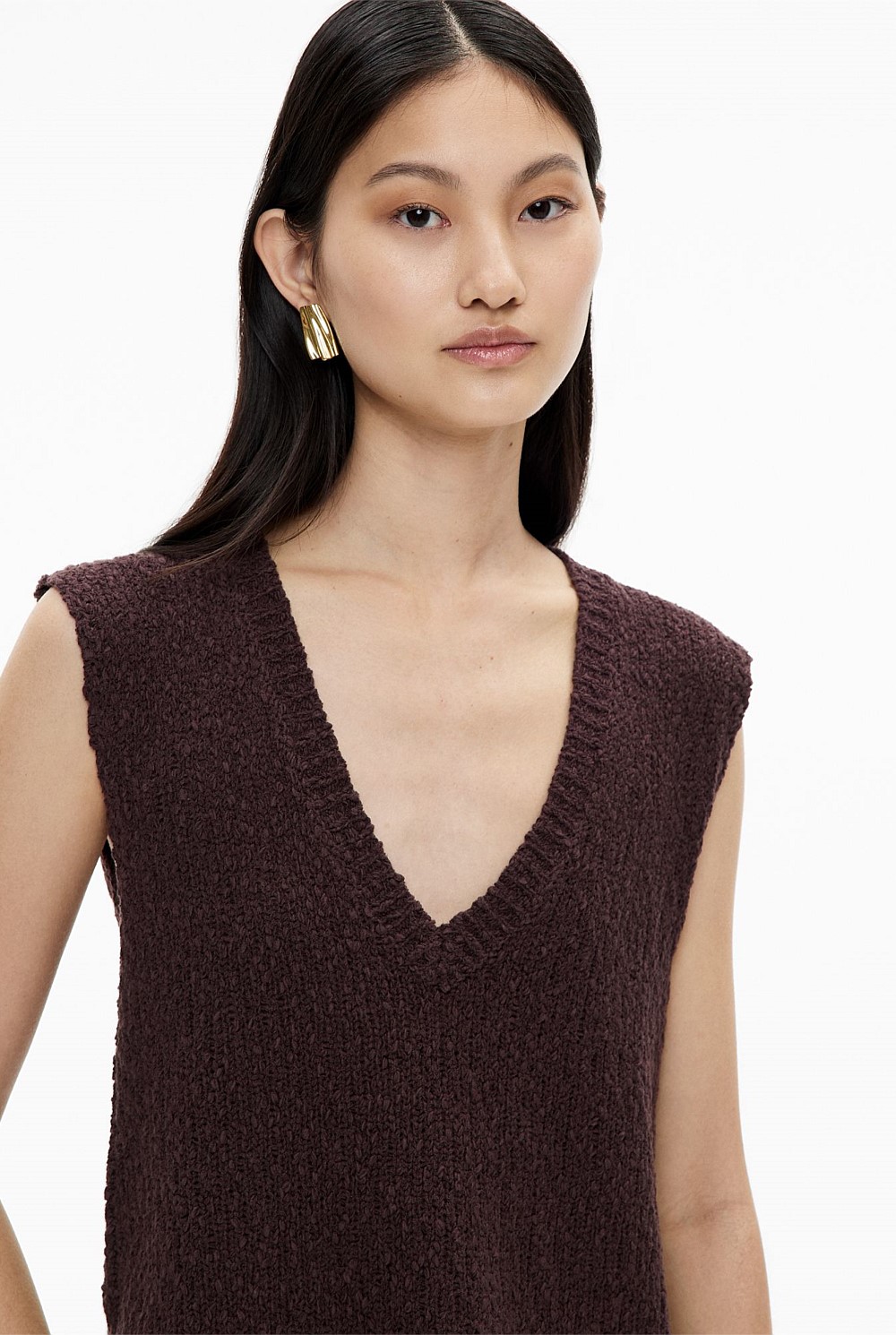 Sleeveless Plunge Neck Shirt Women Black V-Neck Sleeveless Top