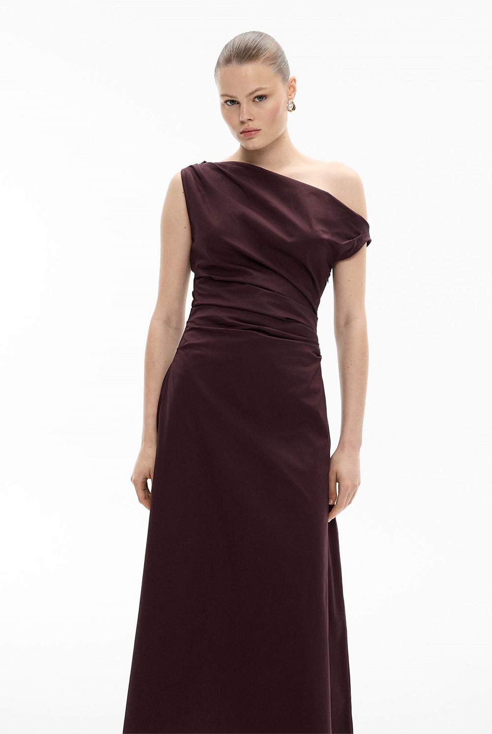 Fig Asymmetric Shoulder Dress - Women's Maxi Dresses | Witchery