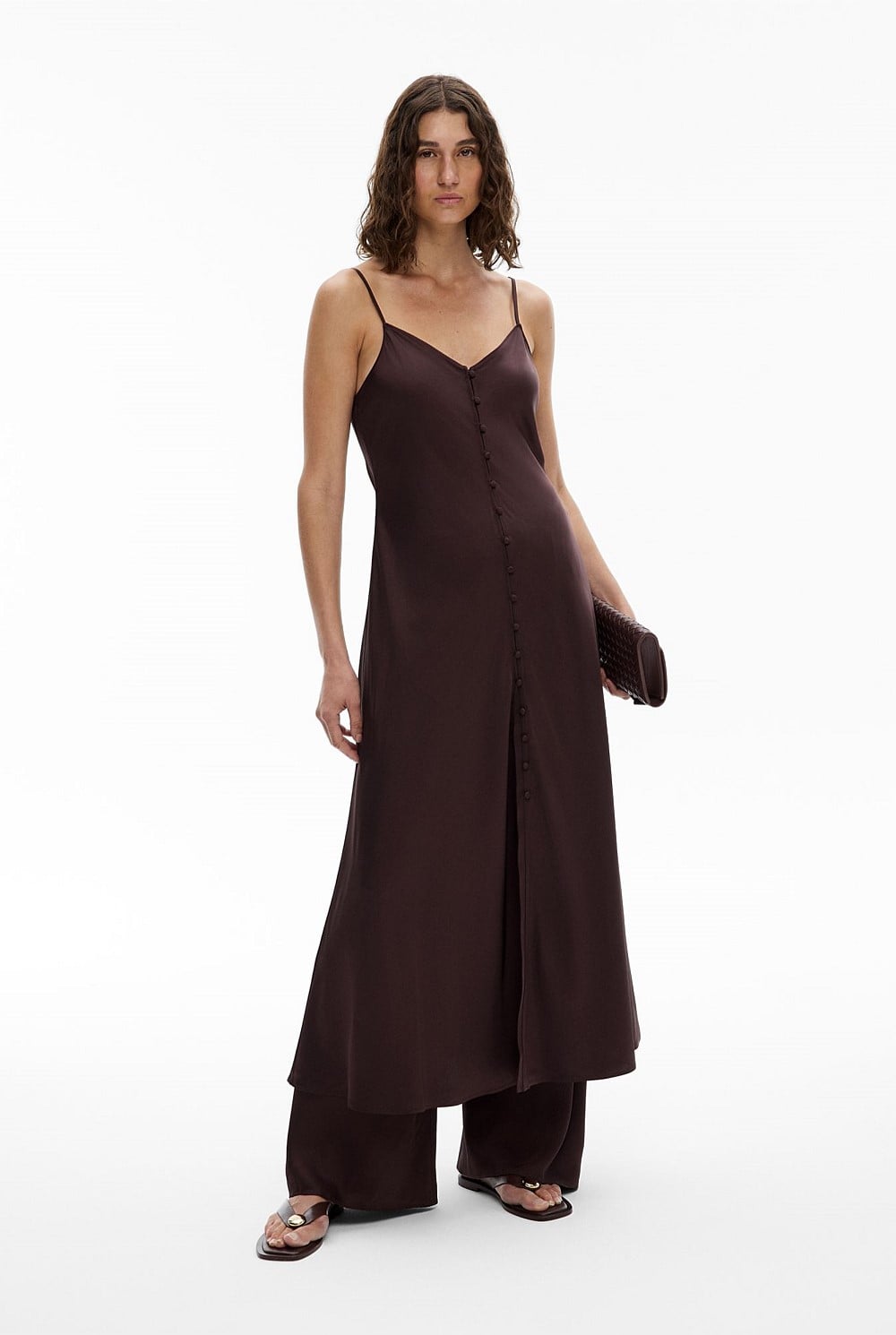 cotton gauze maxi dress Linda Maxi Dress Black/Natural / S