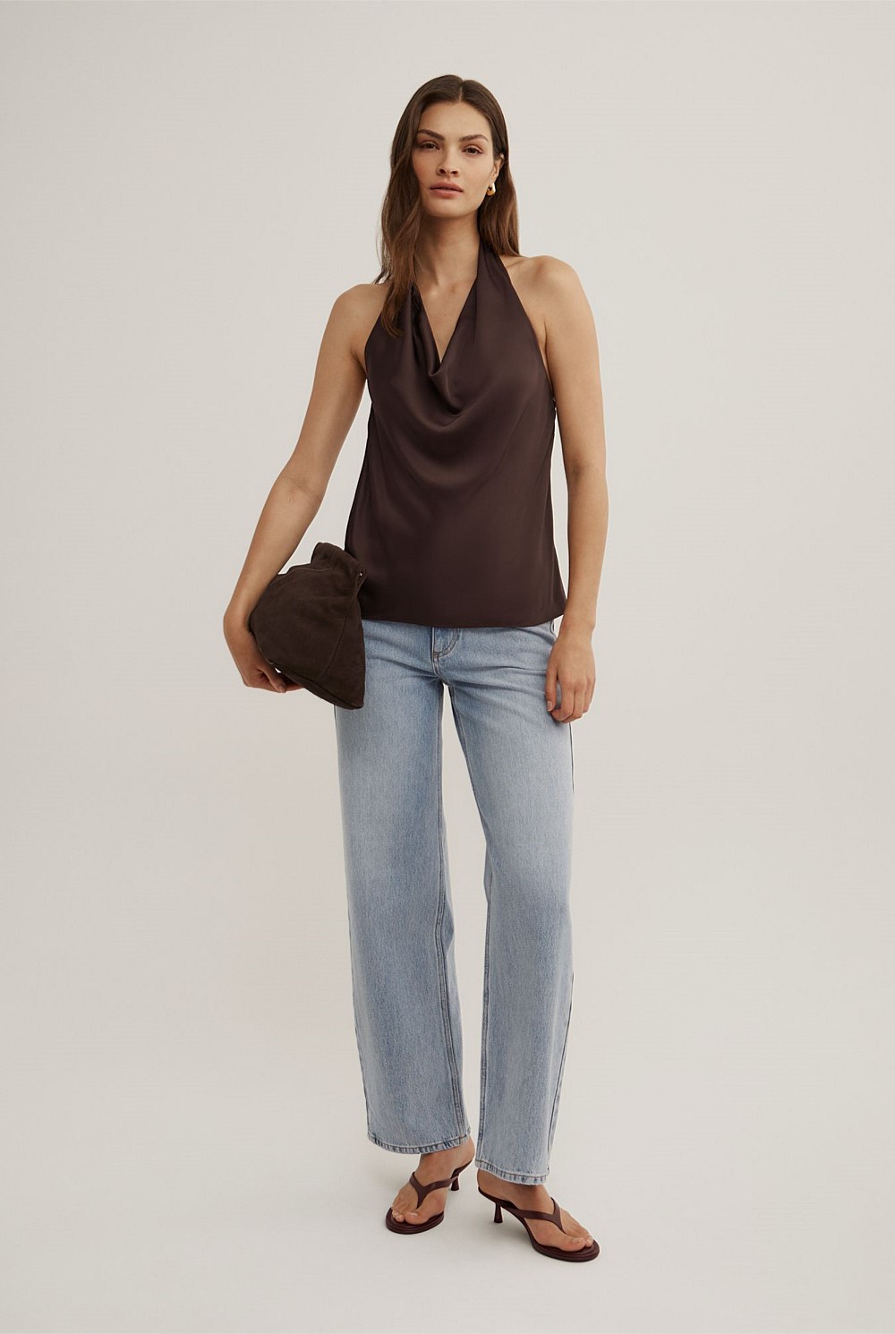 Espresso Halter Neck Top - Women's Sleeveless Tops | Witchery