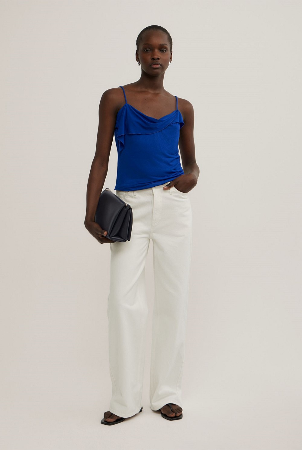 Cobalt Jersey Twist Camisole - Women's Camisoles | Witchery