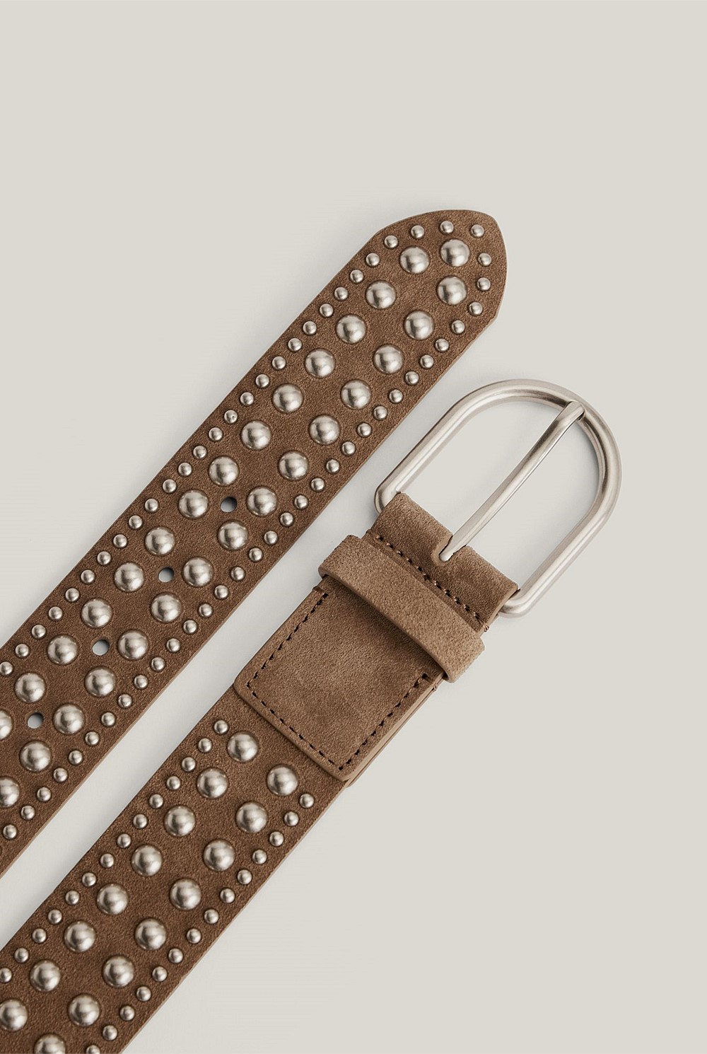 Walnut Riley Studded Belt - Women