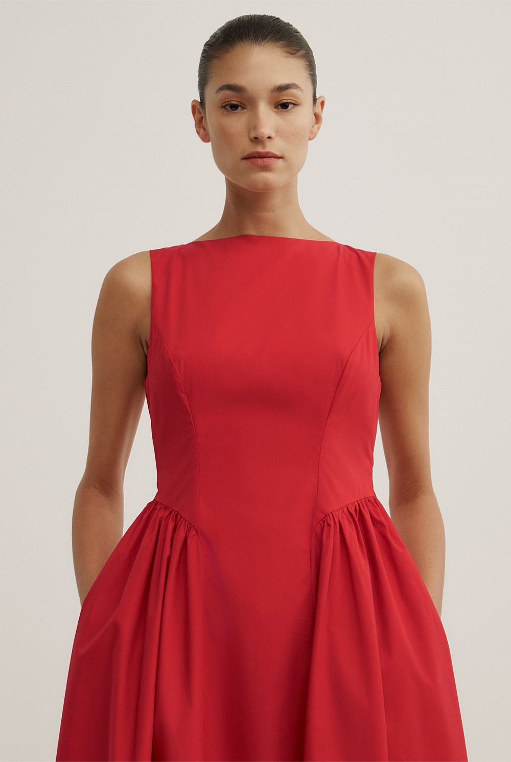 red basque dress Red Liquid Satin Corset Basque Waist Short Evening Dress | Ruby