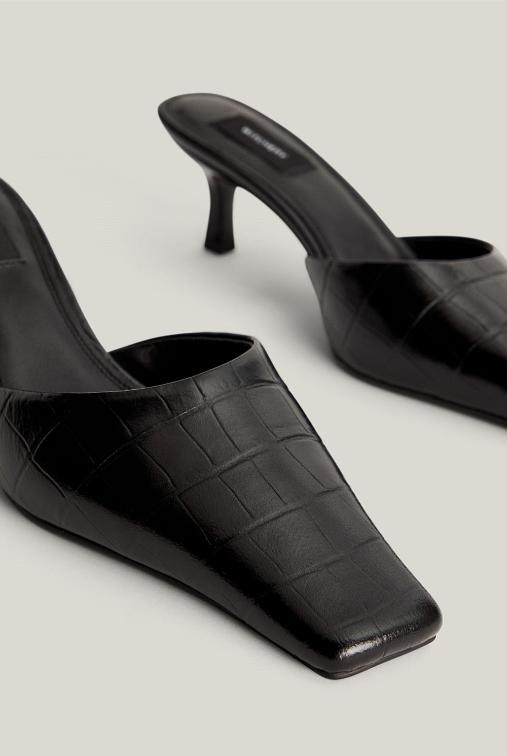 Black Ash Mules - Women's Heels | Witchery
